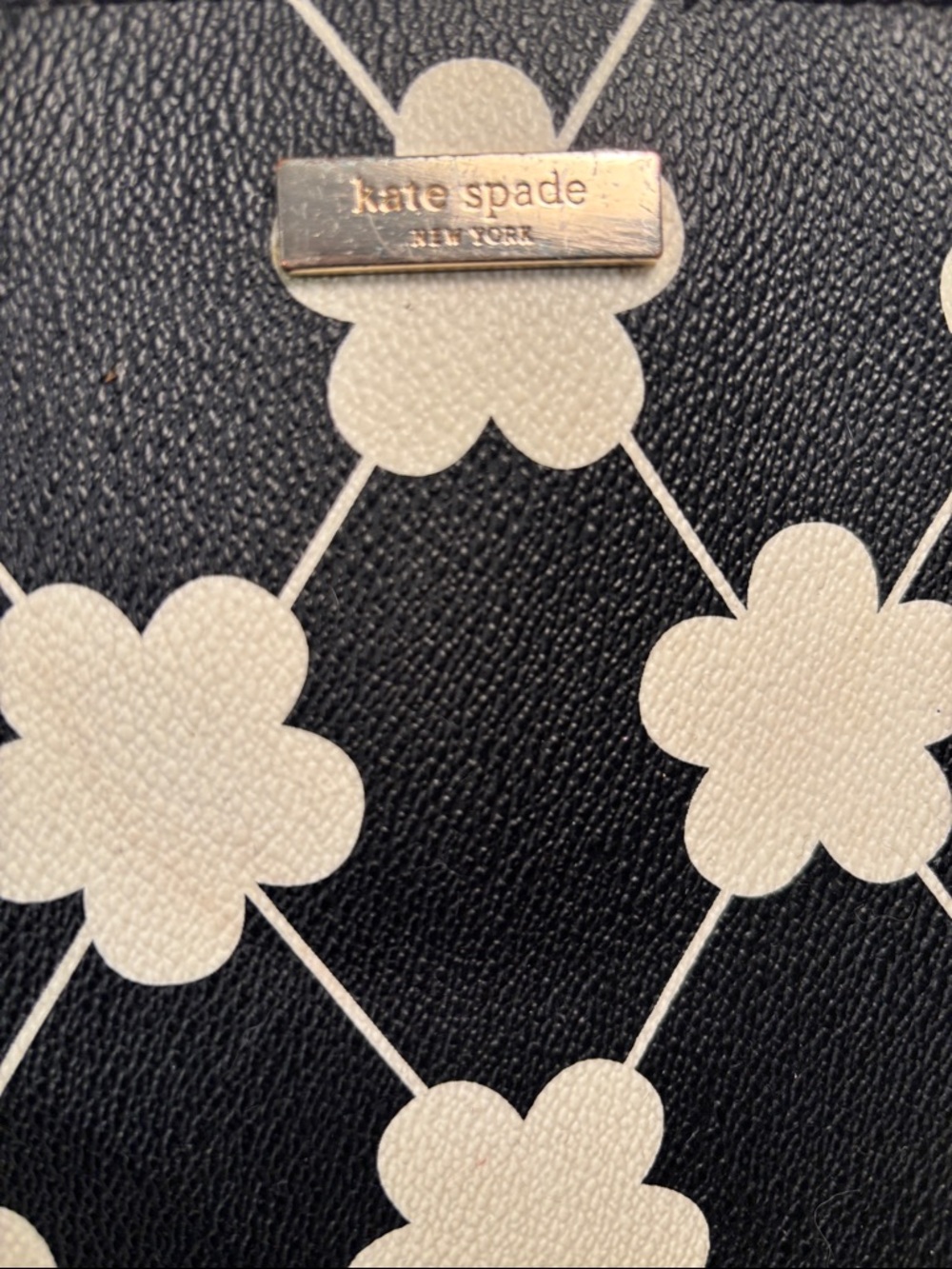 kate spade Black & Cream Floral Grid Tote - Picture 2 of 8